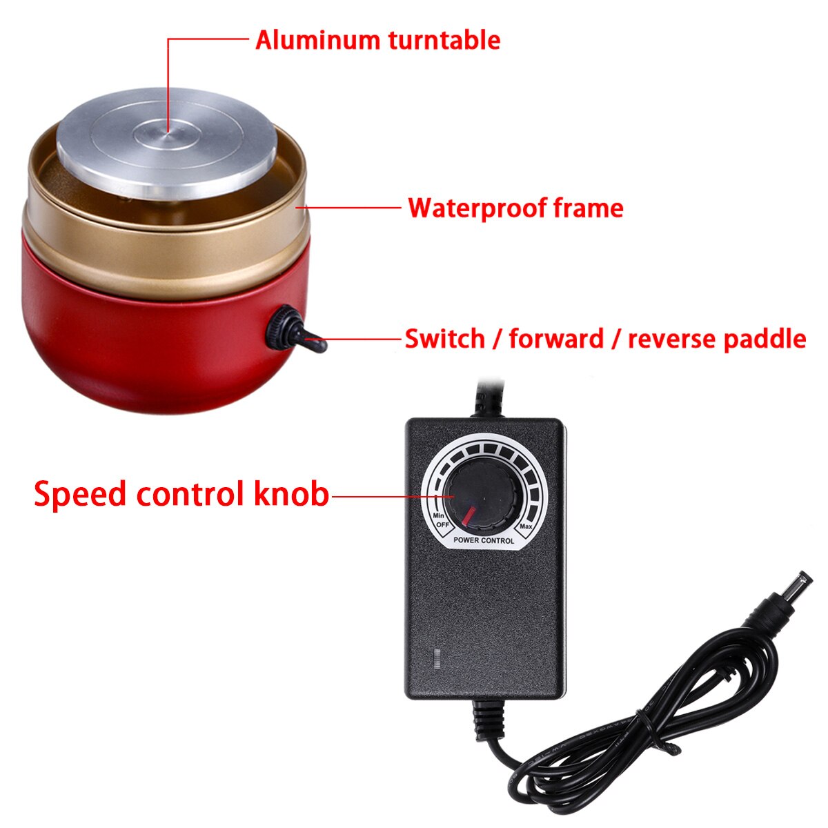 Meigar Mini Electric Pottery Wheel Ceramic Machine Work Clay Art Craft Diy Machine Ceramic Shaping Tool