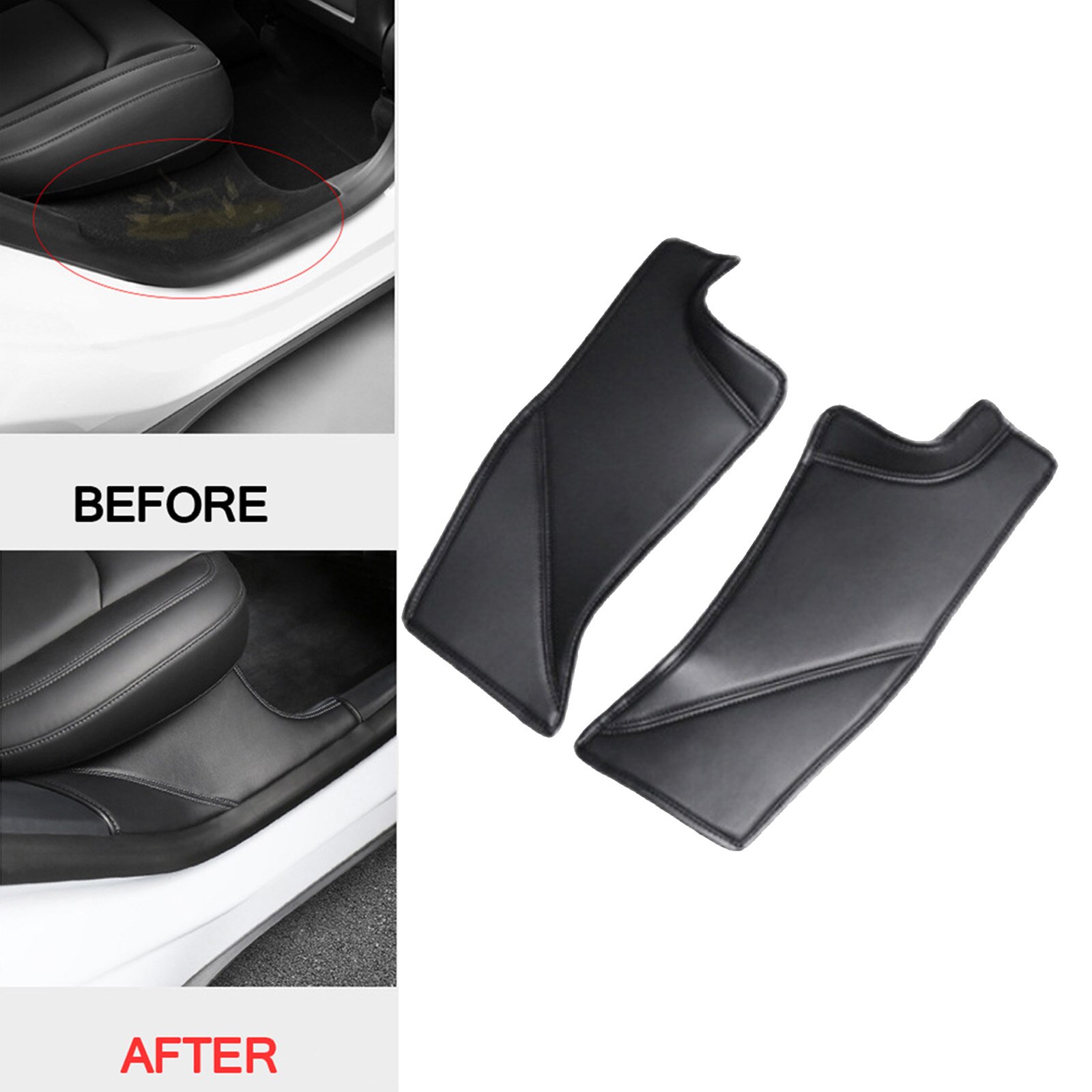 4 Stuks Auto Instaplijsten Protector Voor Tesla Model 3, Model Y
