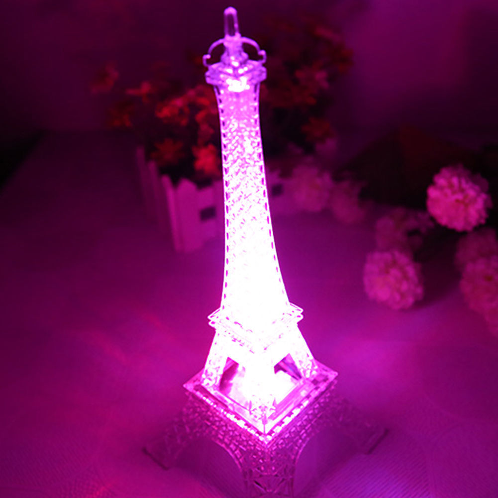 Eiffel Tower Night Light LED Small Lamp Desk Bedroom Home Romantic Decor