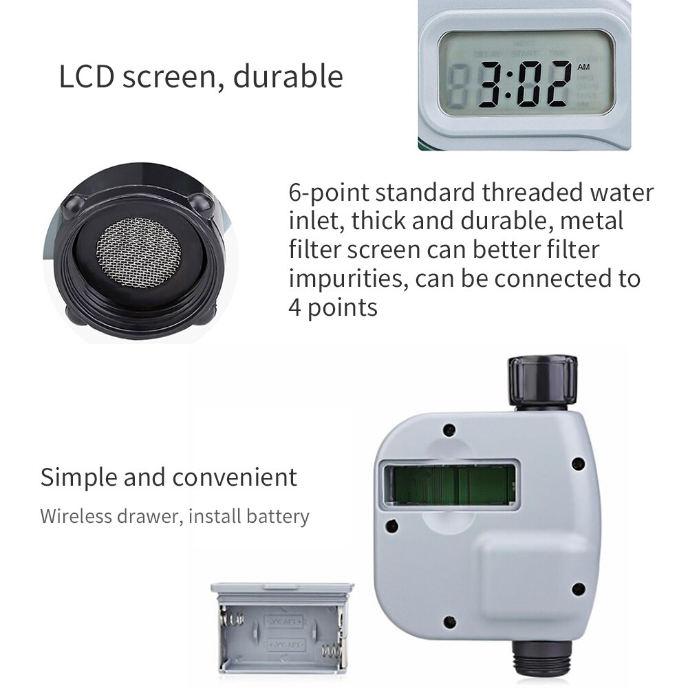 Automatisk digital hage vann timer vanning vanning system kontroller med filter automatisk timer utendørs vanning hage