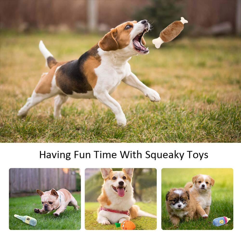 020-2 Fleece Chew Play Speelgoed Huisdier Piepende Puppy Chew Piepend Quack Sound Pop Speelgoed Creatieve Simulatie Donut Huisdier levert Hond Speelgoed