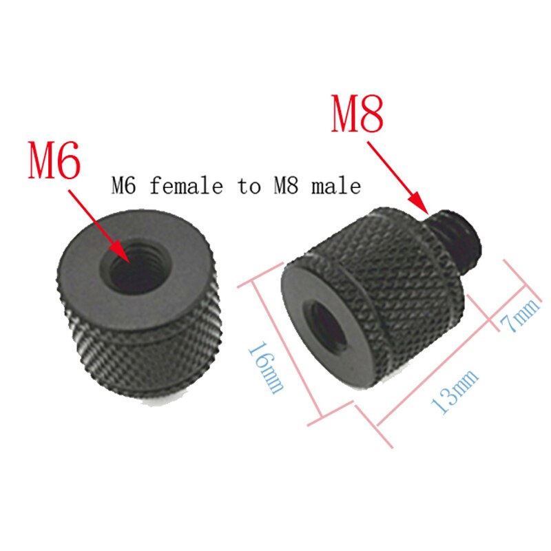 M6 M8 M10 to 1/4 or 3/8 Male to Female Screw Mount Adapter Tripod Plate Screw for SLR camera photography accessories: M8 Gong to M6 Mu