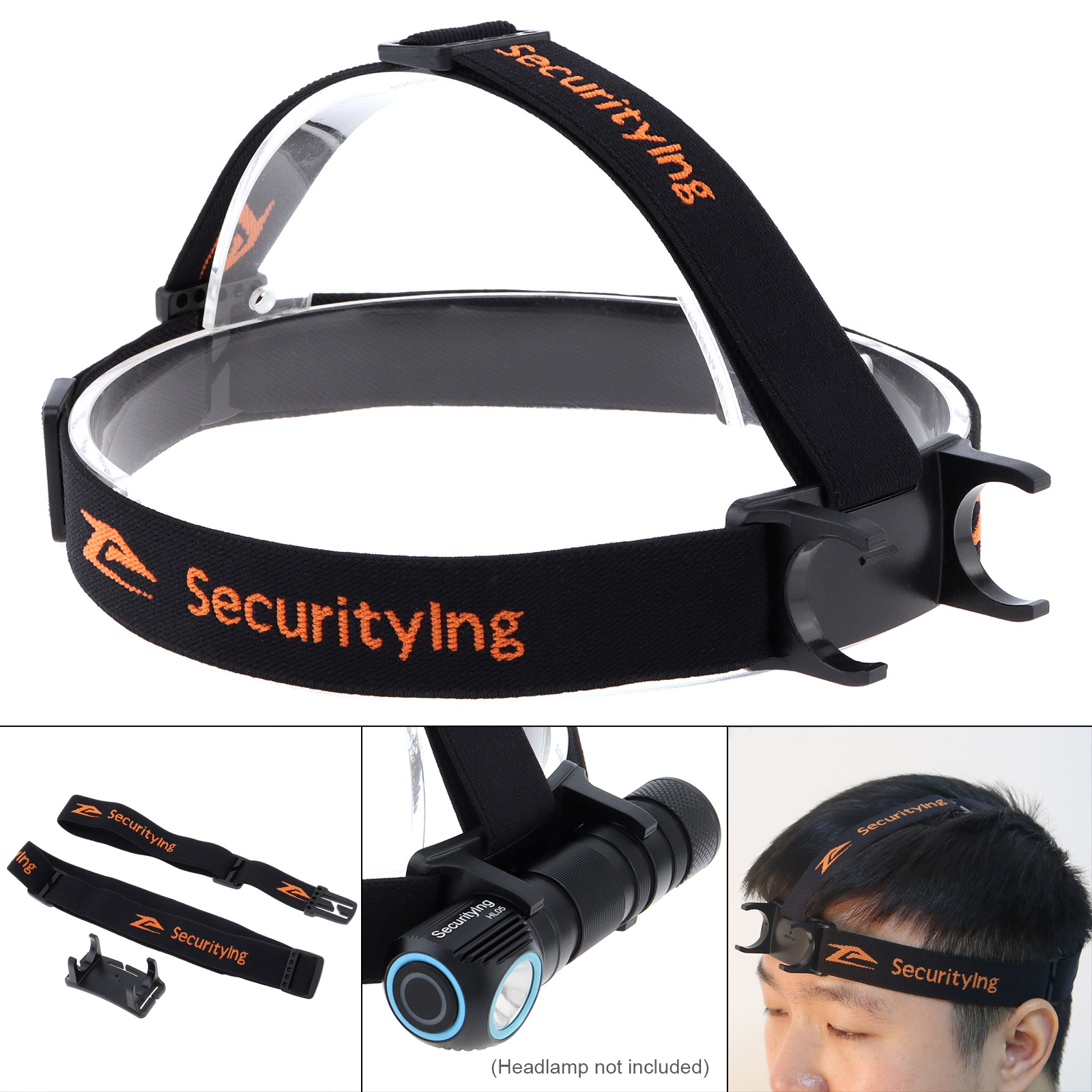 SecurityIng linternas LED portátiles soporte de faro linterna lámpara de cabeza soporte de antorcha/tira de faro antorchas accesorios herramienta