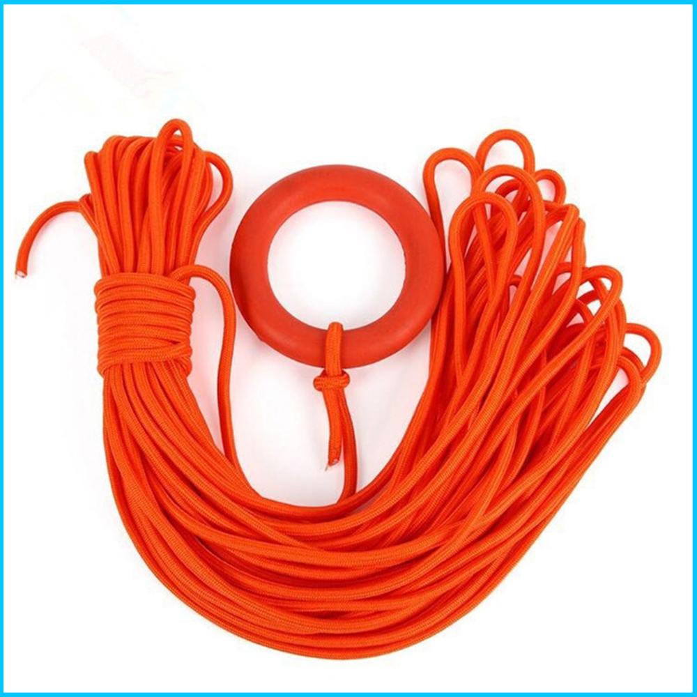 1 Pcs Non Slip Durable Rubber Water Buoyant Floating Throwing Ring Boat Emergency Float Buoy for Swmming Safety Life Saving Rope
