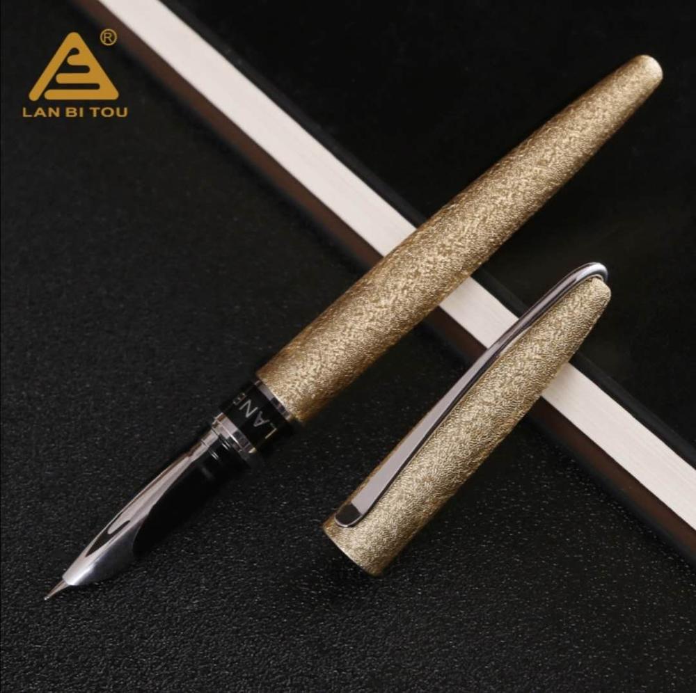 Fountain Pen Metal Ink Pen EF Hooded Nib Converter Filler Business Stationery Office School Supplies Writing Pens: B