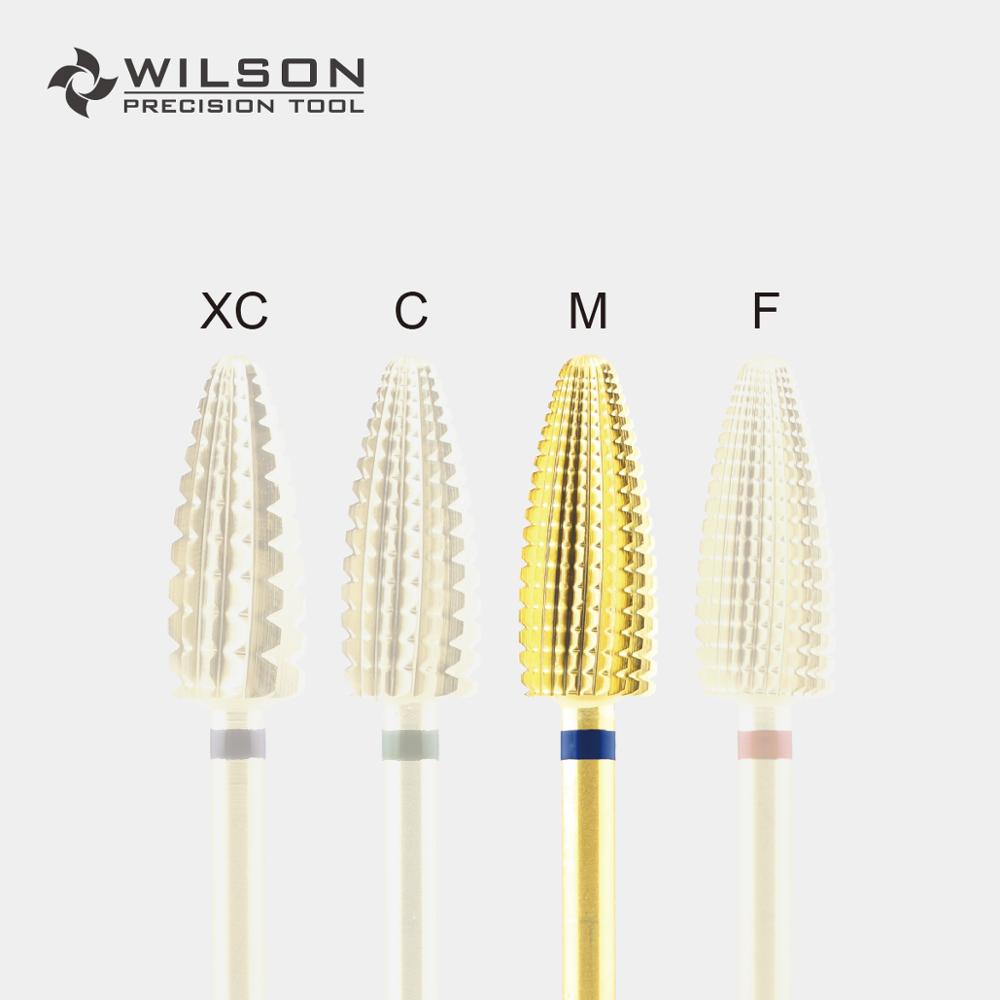 Mèche Typhoon (acrylique et Gels à suppression la plus rapide) [or/argent]-une directionnelle (pour usage à droite seulement)-mèche à ongles en carbure WILSON: 1PC Medium-Gold