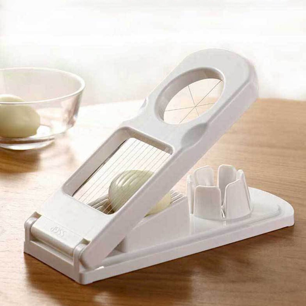 2 In 1 Eieren Slicer Draagbare Home Rvs Keuken Tool Cutter Divider Accessoires Handleiding Multifunctionele Lichtgewicht