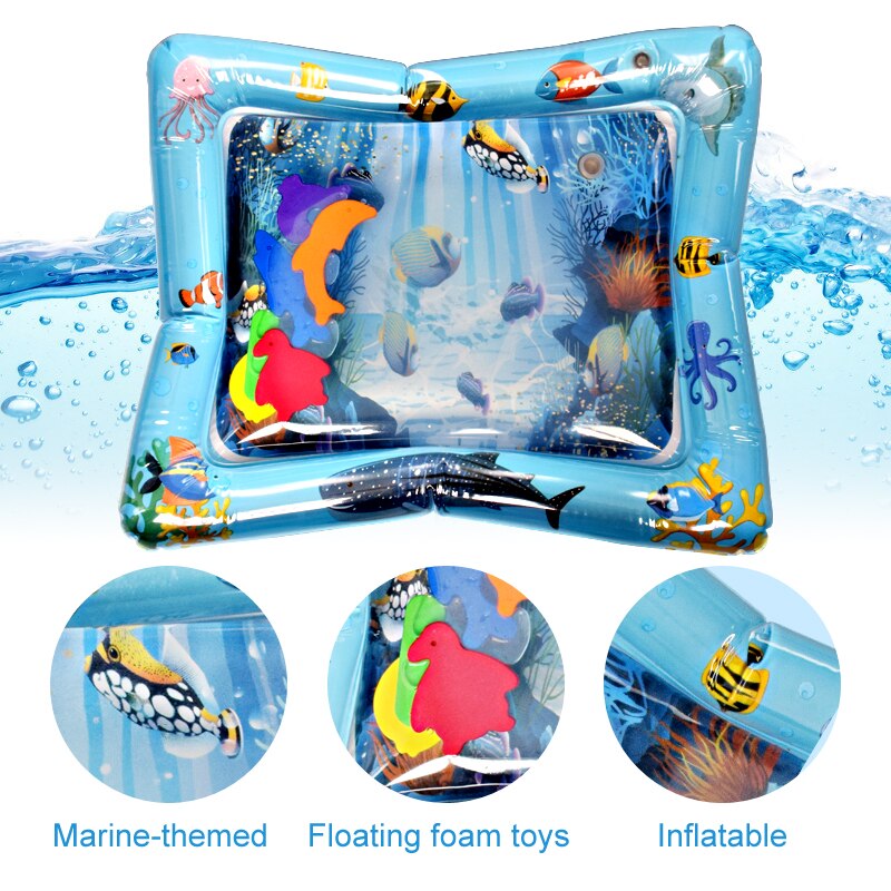 Baby Water Mat Inflatable Cushion Infant Toddler Water Play Mat for Children Early Education Developing Baby Toy Summer Pool