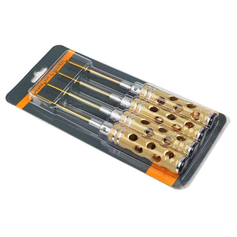 4Pcs Hex Screw Driver Tools Kit Set for RC Helicopter (1.5Mm 2.0Mm 2.5Mm 3.0Mm) (As Shown, 4Pcs Hex Drivers Set)