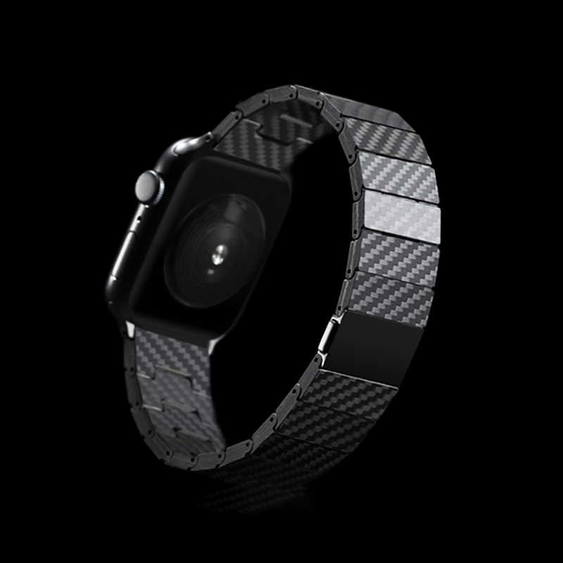 Pulseira de fibra de carbono para apple watch band 45mm 41mm 44mm 40mm 42mm 38mm pulseira de ligação leve cinto iwatch série 5 4 3 6 se 7