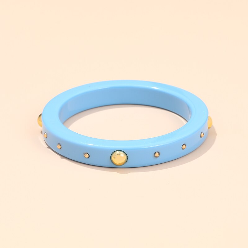 GuanLong resina Vintage gioielli indiani punta in metallo braccialetti irregolari per donna ragazza Design Charms braccialetti estivi braccialetto Praty: KB218-1