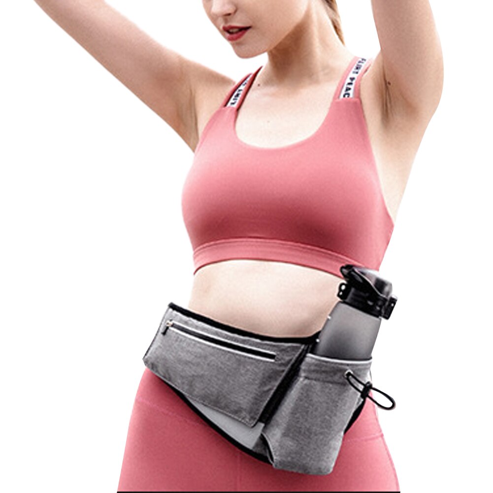 AA Fashionable Sports Bottle Adjustable Belt Bag Double Storage Waterproof Cell Phone Pockets Running Belt Bag for Men and Women