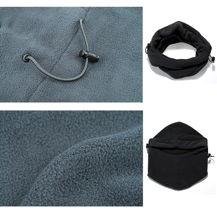 6 in 1 Thermal Fleece Balaclava Hood Police Swat Ski Bike Wind Stopper Mask Outdoor camping equipment edc gear