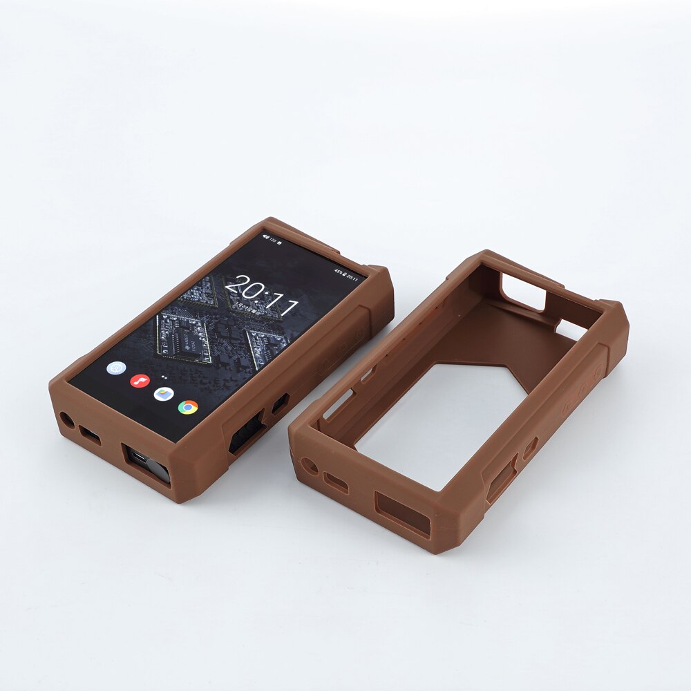 Zachte Siliconen Beschermende Huid Case Cover Voor Fiio M17 Muziekspeler: Brown