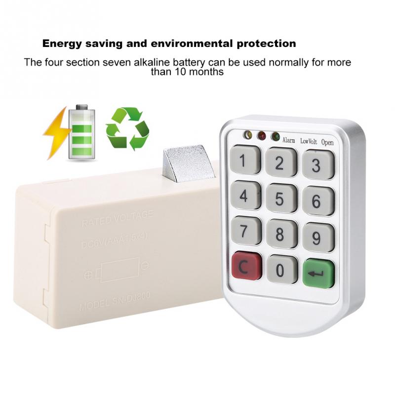 ABS Plastic Panel Digital Electronic Intelligent Password Keypad Number Cabinet Door Code Lock fechadura digital smart lock