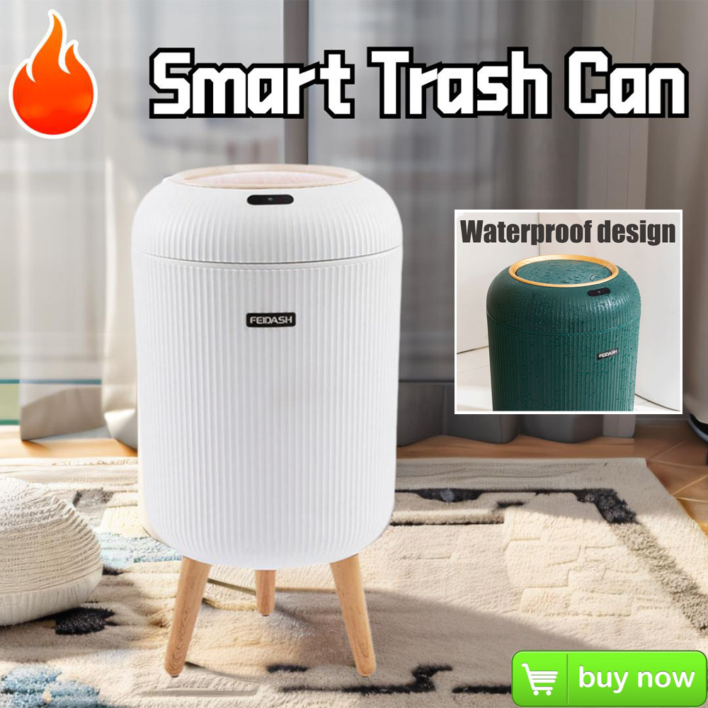 2025 nova lata de lixo inteligente de 10l, sem necessidade de mãos sujas, detecção automática, banheiro coberto aberto, lata de lixo, saco fechado enlatado.