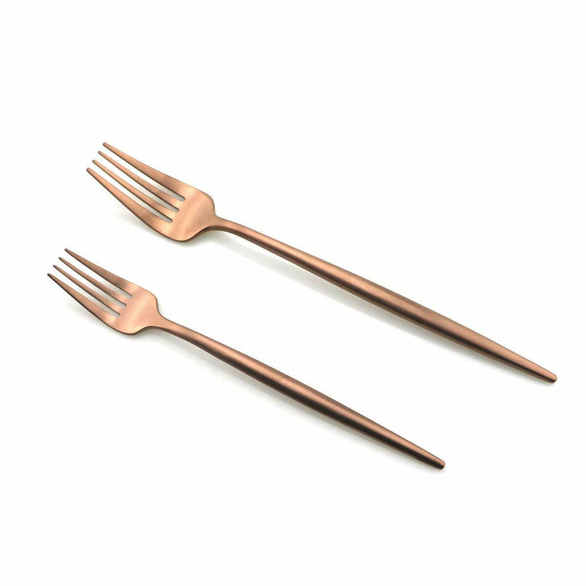 1Piece Rose Gold 18/10 Stainless Steel Dinnerware Set Tea Dinner Scoops Forks Steak Knives Cutlery Set Luxury Silverware Set