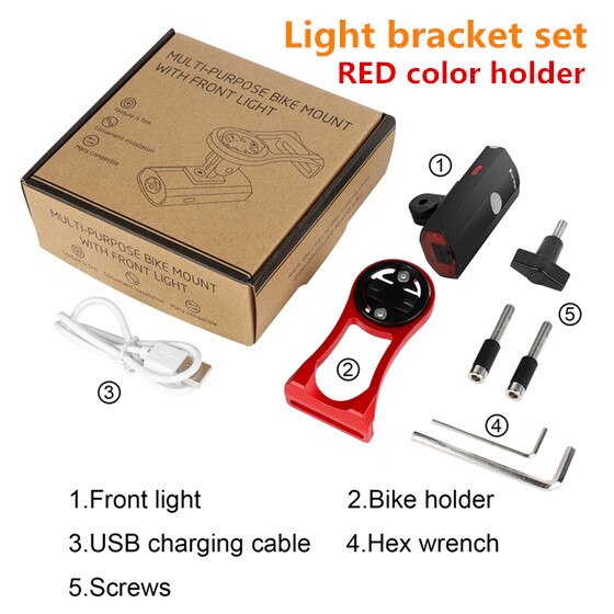 Klappbarer Fahrrad-Lichthalter Aus Alu - Rot, 32x18mm, Für Falträder & Brompton