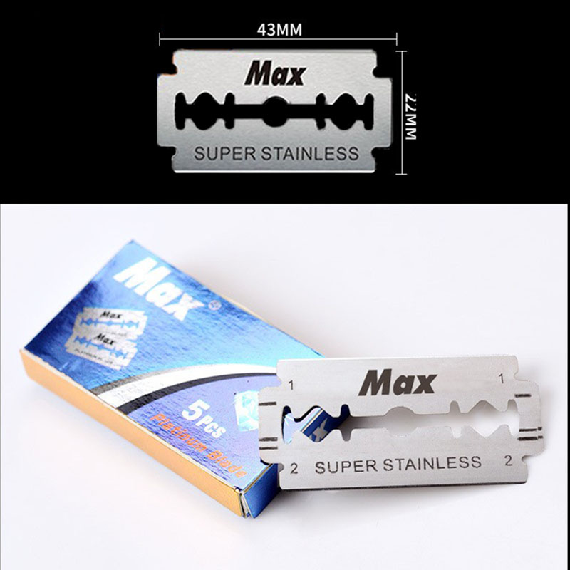 （1+10 blades） Barber Razor Haircut Beard Eyebrow Shaving Tool Manual Depilation Razors Hairdresser Trimming Blades Straight Edge