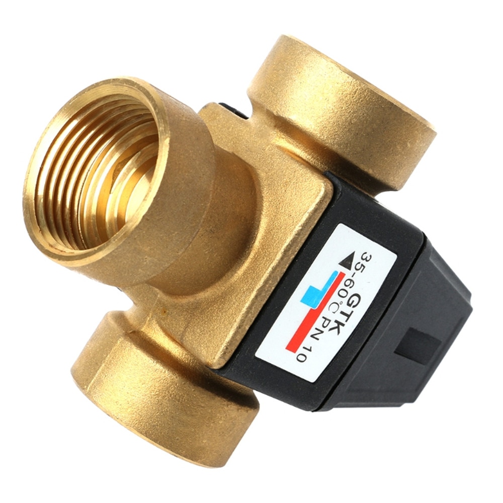 Brass DN20/DN25 Male Female Thread Brass thermostatic mixing valve and cold water automatic thermostatic mixing valve