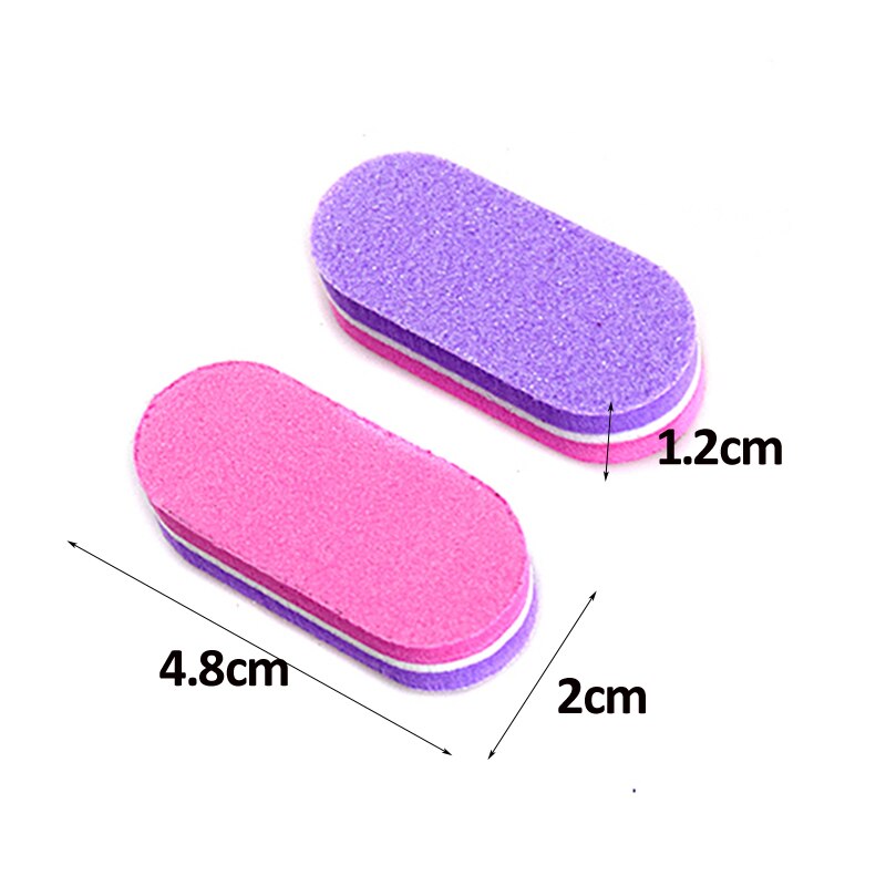 Mini éponge à ongles couleur dongle, bloc tampon, ponçage, lime, outils de pédicure et manucure, Gel, accessoires pour ongles, 50 pièces