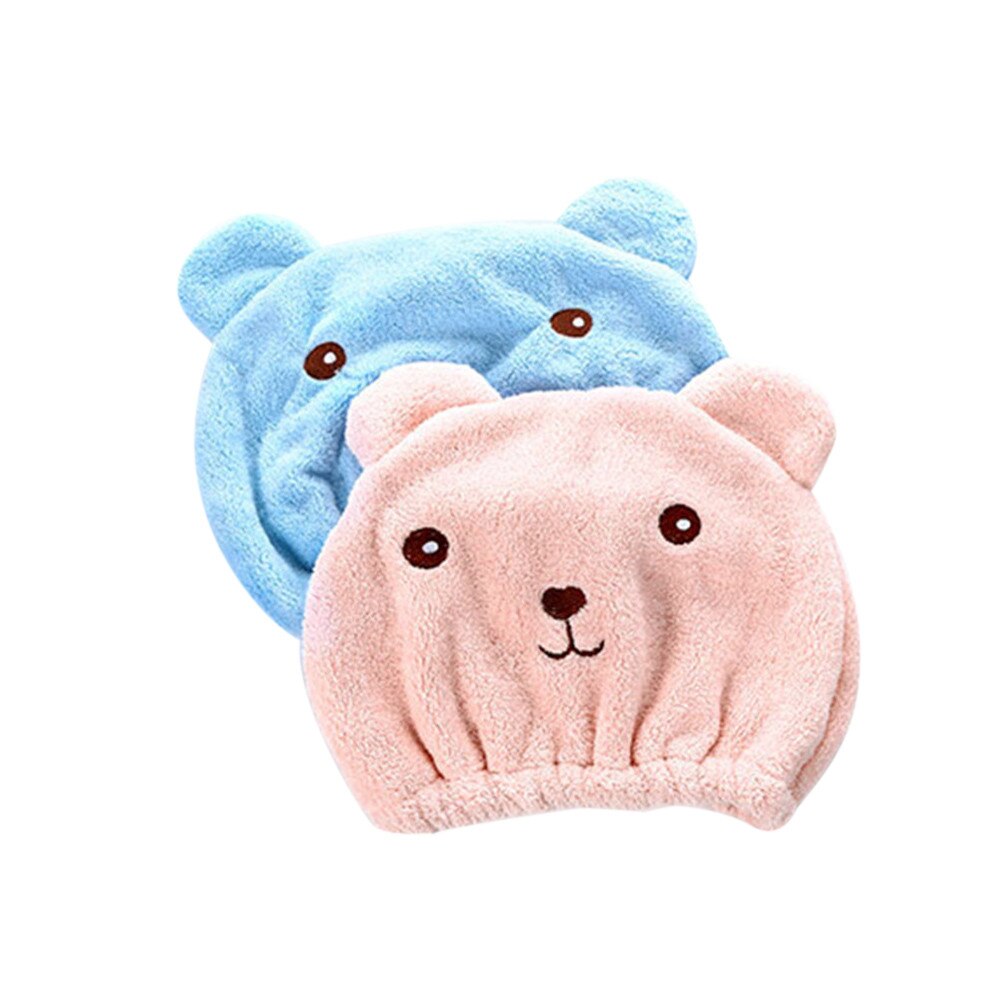 Mooie Beer Drogen Handdoek Bad Douche Quick Droog Haar Hoed Cap Microfiber Na Douche Gewikkeld Handdoek Haardrooginrichtingen Wrap Handdoek