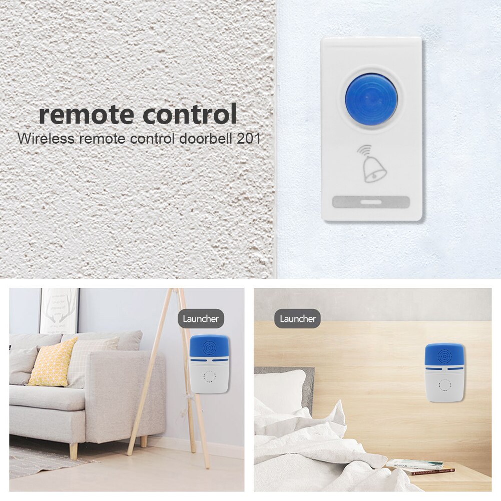 Wireless Smart Doorbell Remote Control 32 Tune Songs Intelligent Door Ring Home Office Hotel Security Transmitter+Receiver