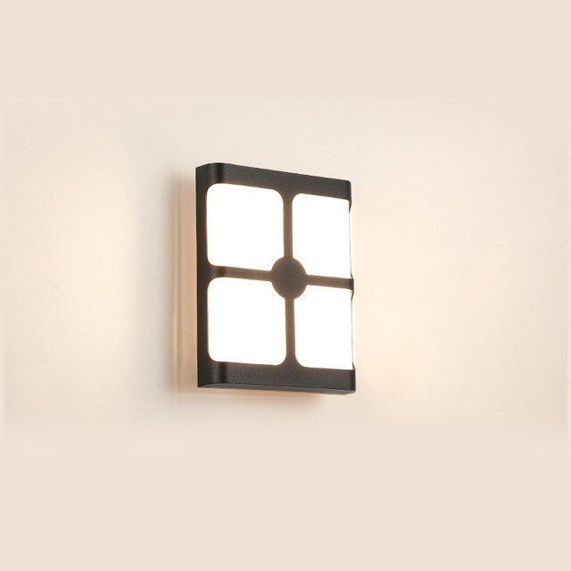 Moderne 15w- delige waterdichte buitenwandlampen met led-verlichting, balkon, veranda, tuin, wandlampen, gang, tuin, buitenmuurverlichting: B / Warm wit