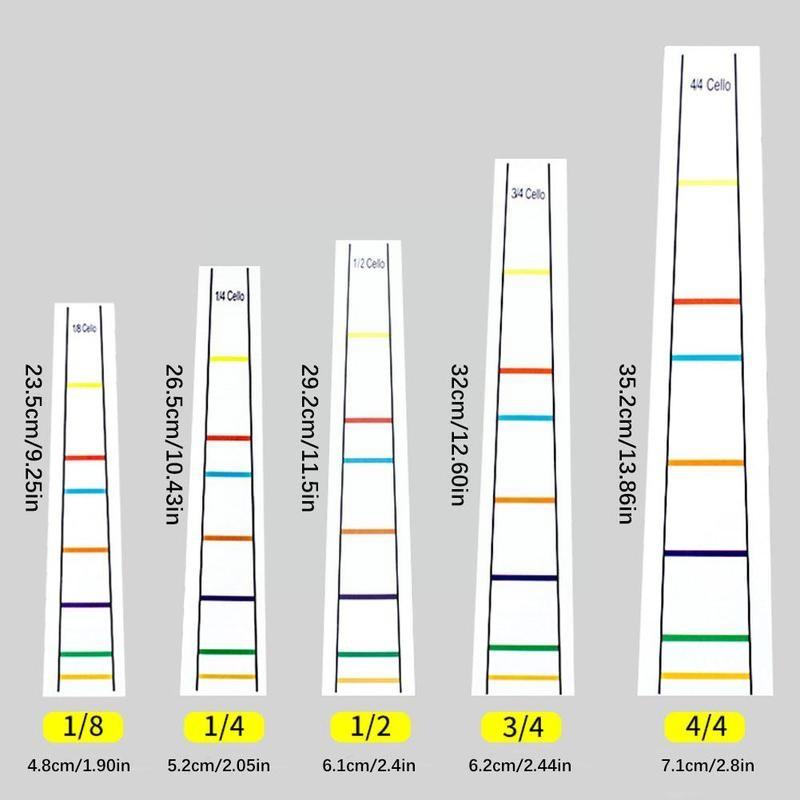 Cello Position Marker Decal Fingerboard Fret Guide Beginner Label White Sticker Finger Chart White Beginner Cello Accessori D1c3