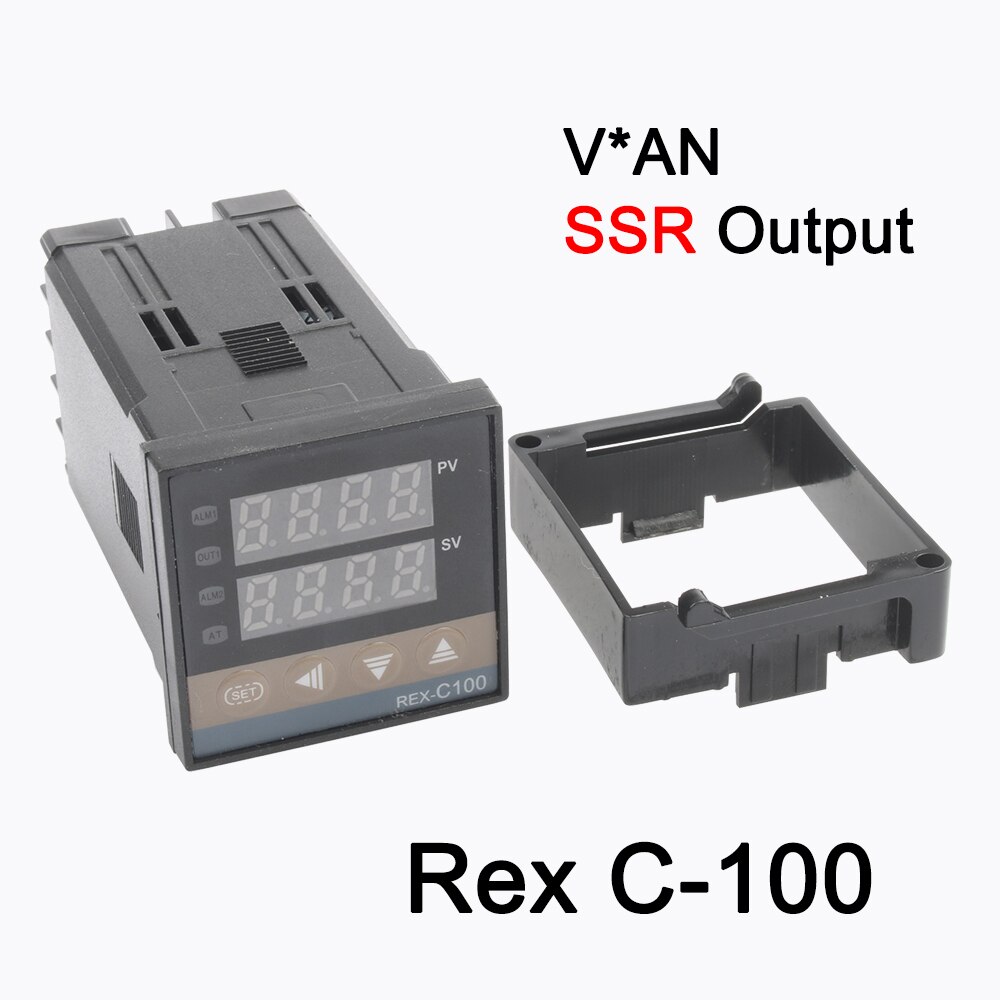 REX-C100 Digital PID Temperature Controller Thermostat SSR output Max40A SSR Relay K Thermocouple Probe RexC-100 110V ~240V: Set 6-VAN
