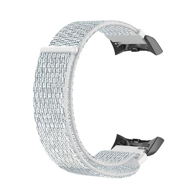 Bracelet de montre de Sport en Nylon pour Samsung Gear Fit2 Pro bracelets de montre de fitness Bracelet de poignet pour Samsung Bracelet de 2 SM-R360: gray white