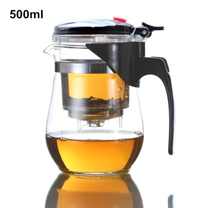 Heat Resistant Explosion-Proof Glass Teapot 500ml 750ml 1000ml Jug Water Bottle Household Canteen Coffee Pot for Kitchen: Dull