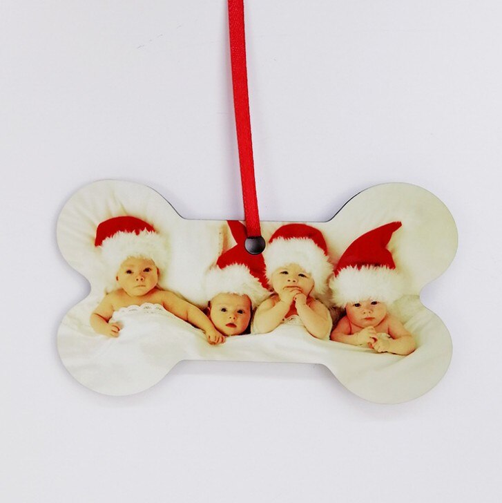 50 Stks/partij Sublimatie Lege Kerst Decoratie Hanger Mdf Dubbelzijdig Afdrukken Diy Warmte-overdracht Afdrukken: 8DT-014-D 100x60x3mm
