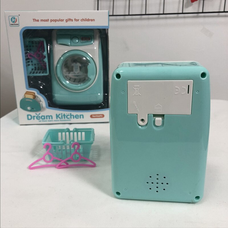 Plastic Elektrische Mini Wasmachine Speelgoed Roterende Drainage Gesimuleerde Kinderen Pretend Play Wasmachine Speelgoed Voor Kinderen Meisjes