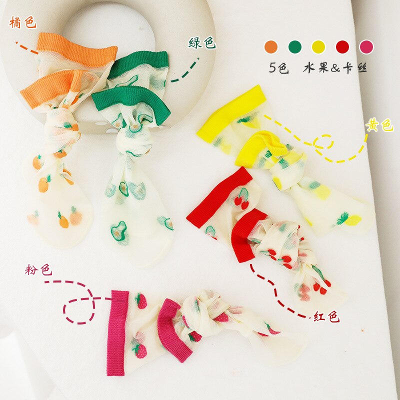 Kids Summer Nylon Knee High Socks With Print Children Toddler Girls Baby Boys Mesh Thin Cute Tube Invisible Long Socks Kawaii