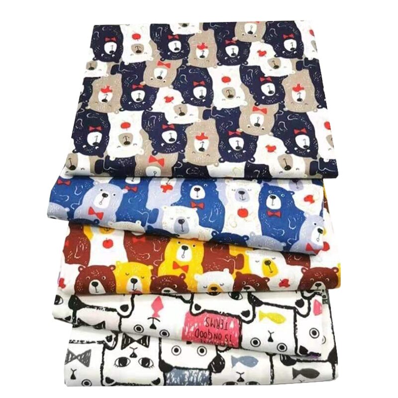 100% Cotton Fabric Printed Cloth Sewing Quilting Fabrics for Patchwork Needlework DIY Handmade Material 6/8pieces 50cmX50cm: 25cmX25cm