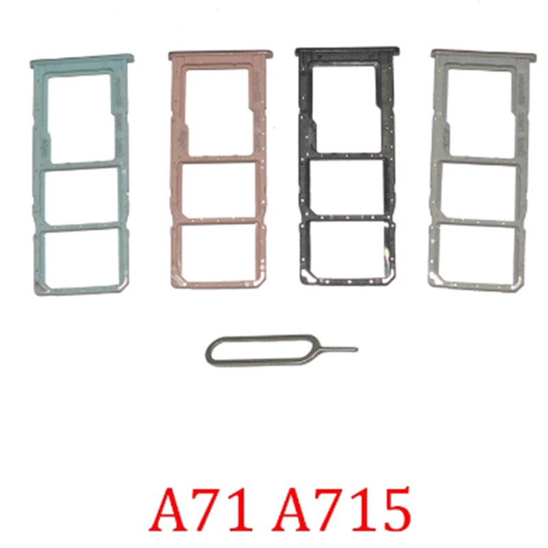 For Samsung Galaxy A71 A715F Slot Holder Dual SD SIM Card Tray Reader Socket