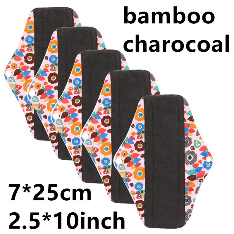 1pc Dag Gebruik Maandverband met Organische Bamboe Innerlijke Waterdichte Gedrukt Regelmatige Flow Herbruikbare Super Zachte Mama Pads: M-23