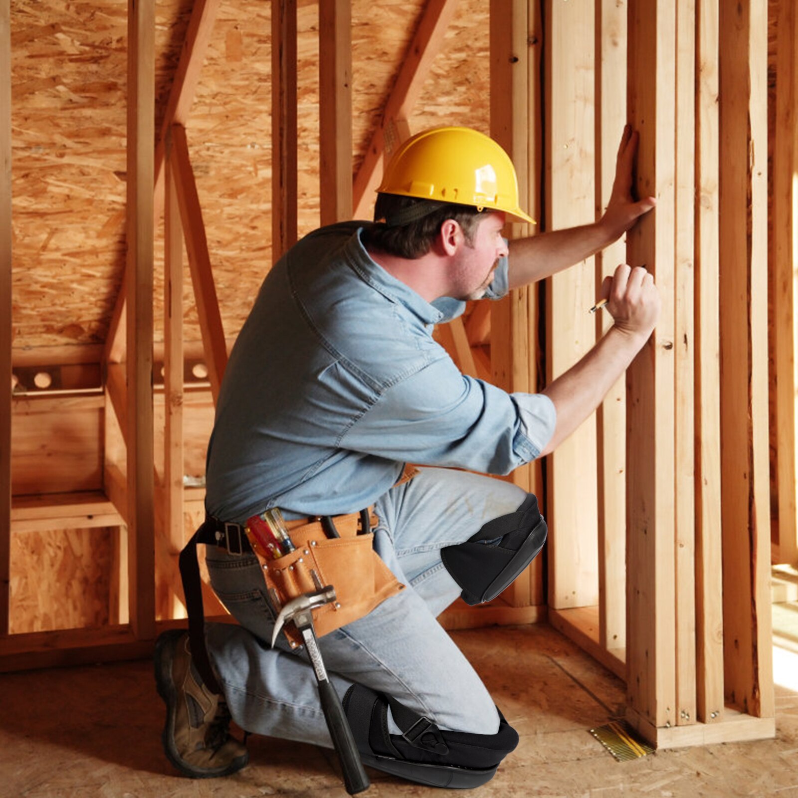 Heavy Duty EVA Foam Padding Knee Pads with Comfortable Gel Cushion for Working, Gardning, Cleaning, Flooring