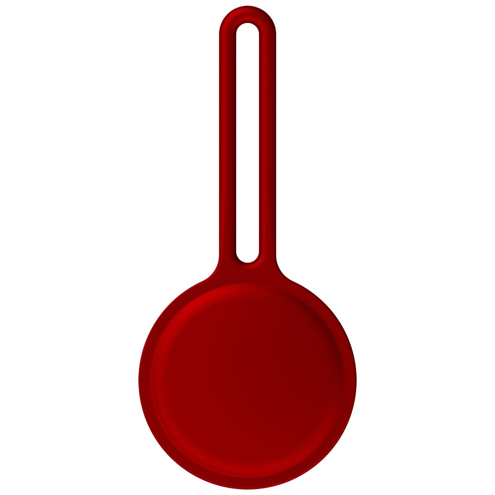 Porte-clé Apple Airtag en Silicone liquide, étui de protection Anti-perte pour dispositif de repérage Airtag Tracker: Rouge