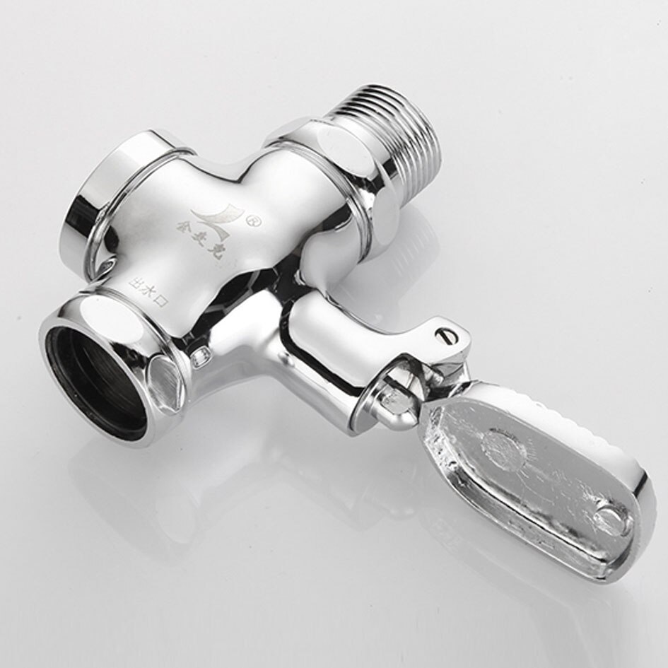 Brass foot pressing stool flushing valve for squat Pan time delay flush valve for squat pot flushometer