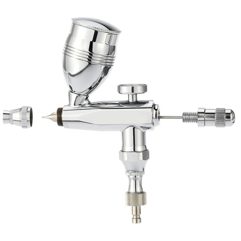 Mini airbrush kompressor 0.3mm 5 & 13cc maling single-action airbrush sandblaster til kage bilmodel makeup body paint