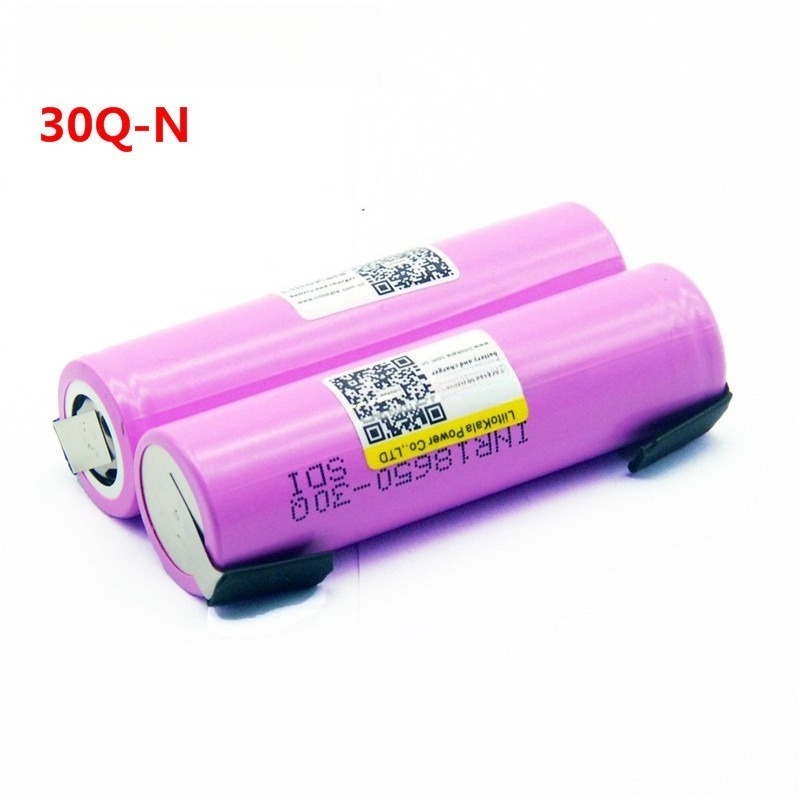18650 Battery 3.7V 3000mAh 30Q 18650 Rechargeable Battery High-current for Flashlight Batteries for 18650 Battery