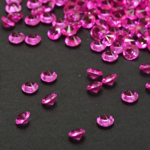 5000PCS 4.5mm Wedding Decoration Crafts Diamond Confetti Table Scatters Crystal Centerpiece Events Party Festive Supplies: hot pink