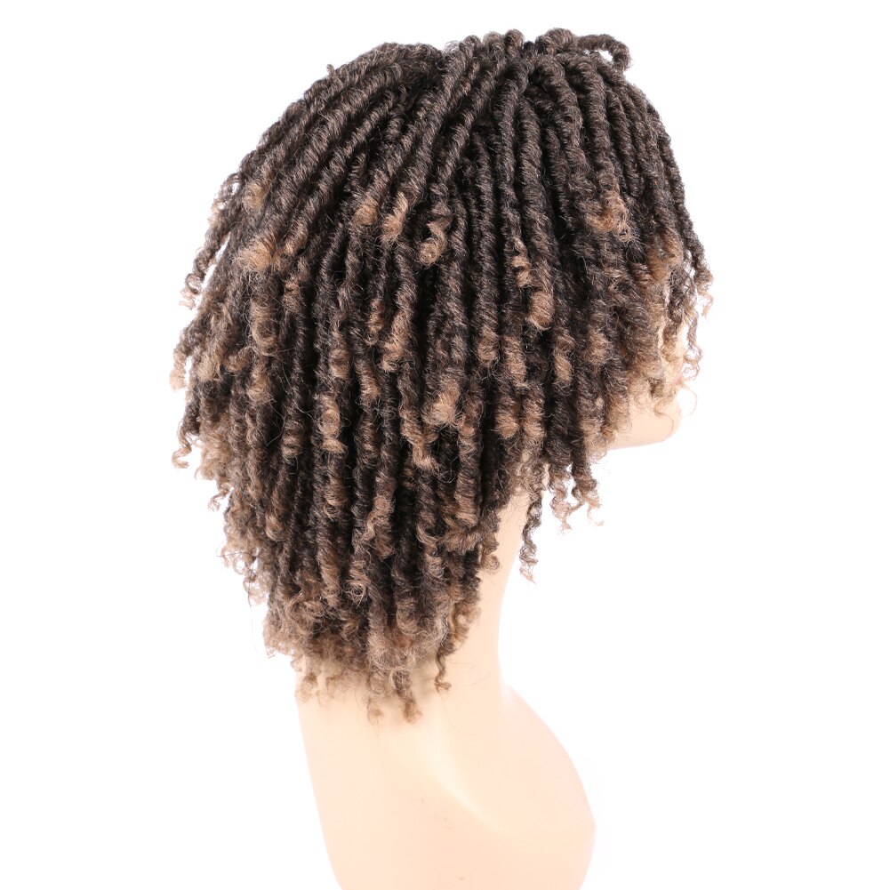 Yihan Synthetic Hair Knotless Braided Wigs Dreadlock Hair Wig For Black Men Women Natural Black Synthetic Dreadlocks Wig