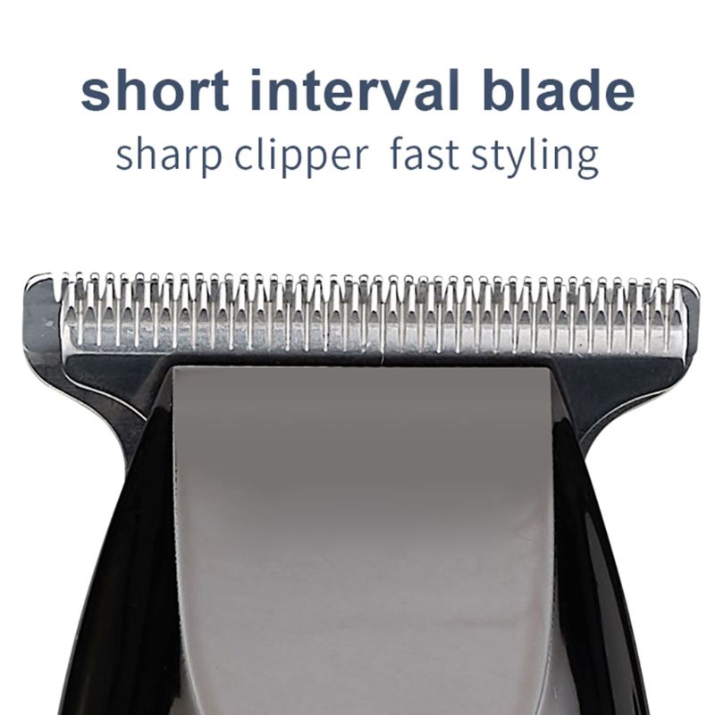 Elektriska hårklippare för män t-blad skäggtrimmer frisörvårdssats uppladdningsbar sladdlös hårklippningsmaskin