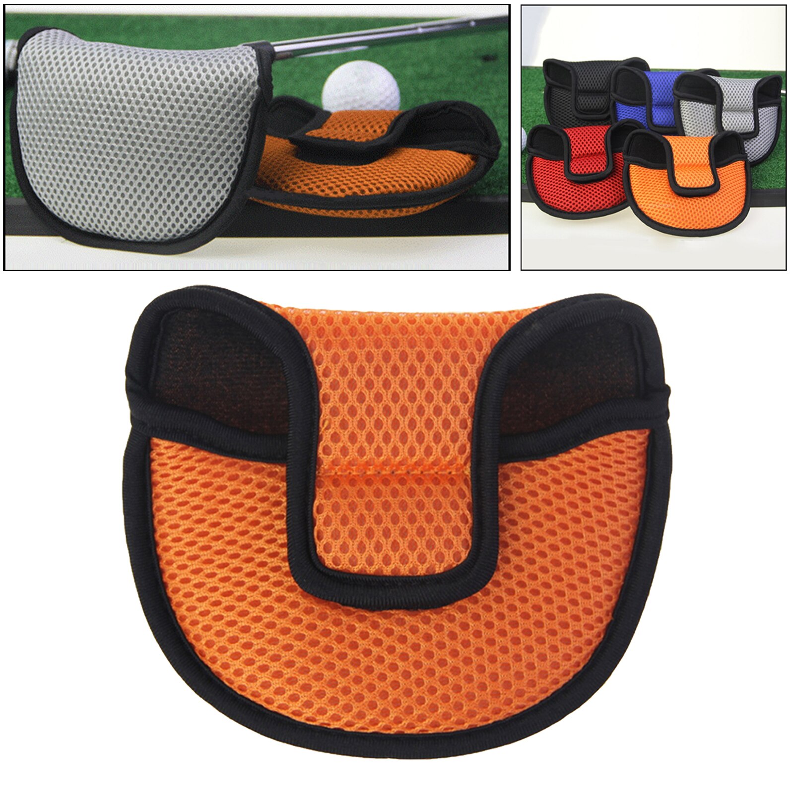 Nylon Golf Mallet Putter Head Cover Protective Headcover Universal Fit