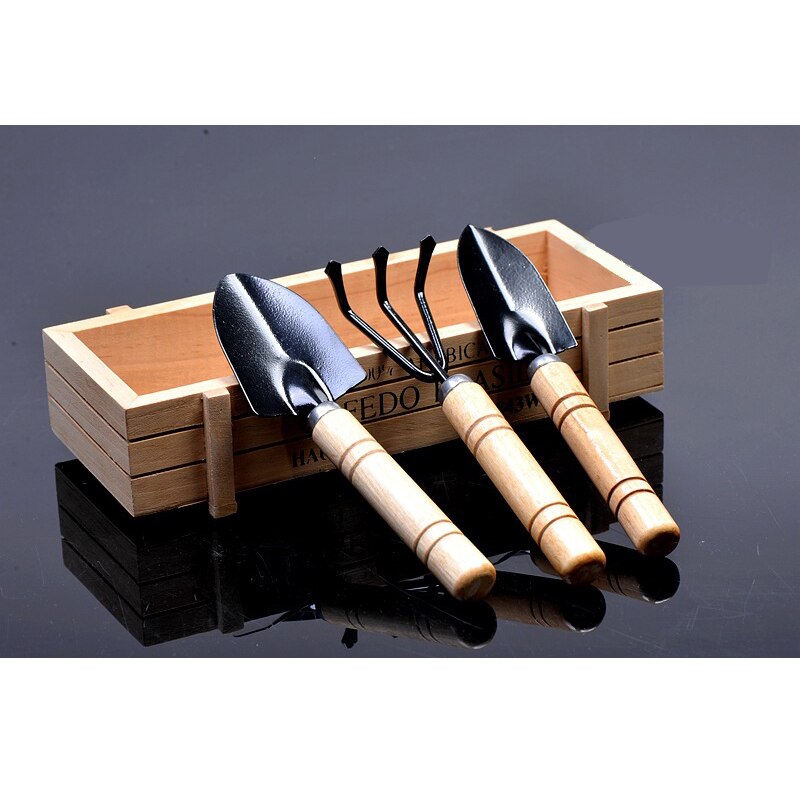 3-Piece Mini Garden Plant Shovel Mini Shovel Shovel Bonsai Tool Set With Wooden Handle Metal Head For Potted Plants