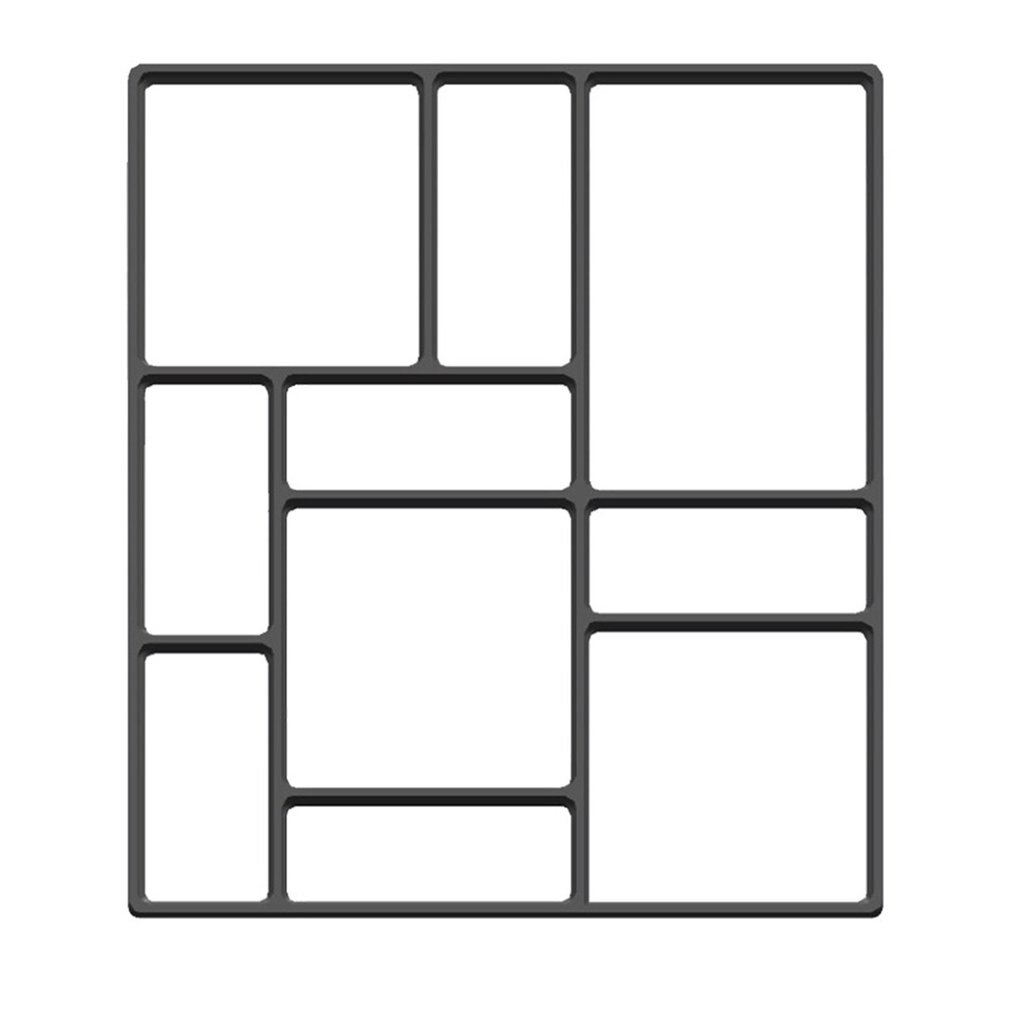 12 Models Manually Paving Cement Brick Concrete Molds DIY Plastic Path Maker Mold Garden Stone Road Mold Garden Decoration: Model-7
