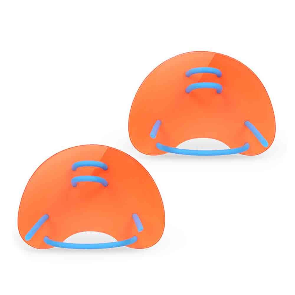 Zwemmen Hand Peddels Vinnen Verstelbare Swim Training Water Sport voor Volwassenen/Kinderen Zwemvliezen Handschoenen duiken gereedschap: orange